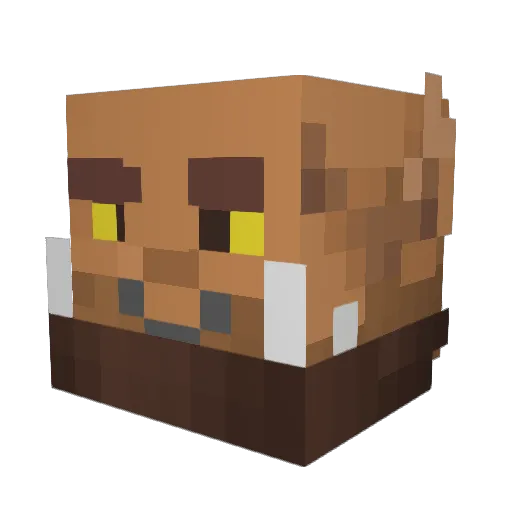 ERROR_SANS37 Minecraft avatar head, 3D render