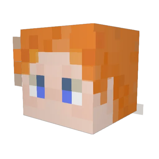 ERRRICH Minecraft avatar head, 3D render