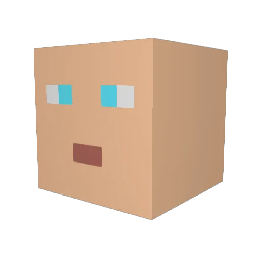 ERSS Minecraft avatar head, 3D render