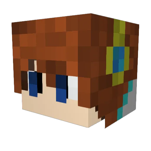 ERZUHU13 Minecraft avatar head, 3D render