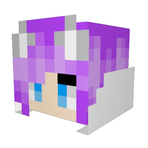 ER_RN_13 Minecraft avatar head, 3D render