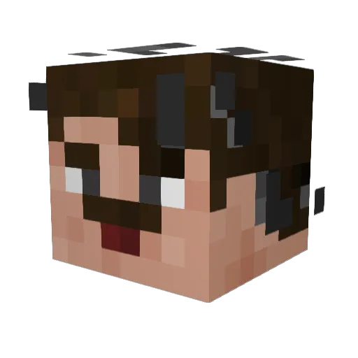 ERulb Minecraft avatar head, 3D render