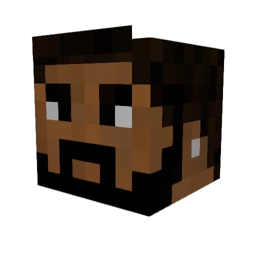 ES1xo Minecraft avatar head, 3D render