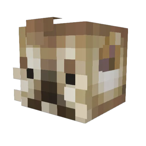ESAT_ Minecraft avatar head, 3D render
