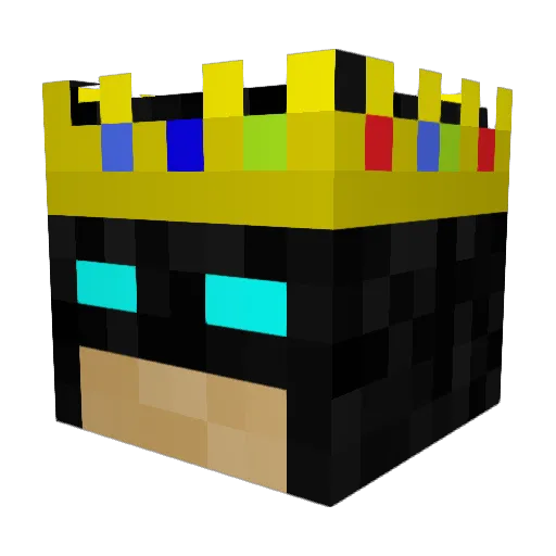 ESBEEG Minecraft avatar head, 3D render