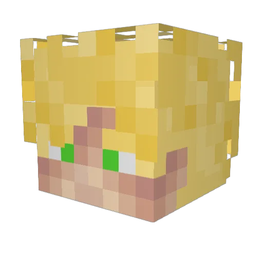 ESCALERAS Minecraft avatar head, 3D render