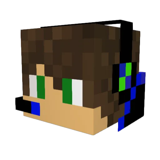 ESP_Yako Minecraft avatar head, 3D render