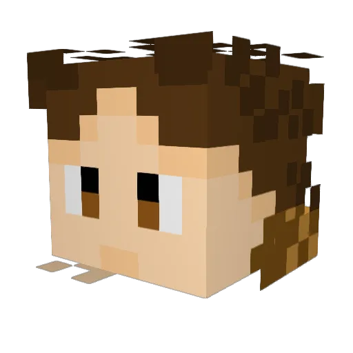 ESTELITOR Minecraft avatar head, 3D render