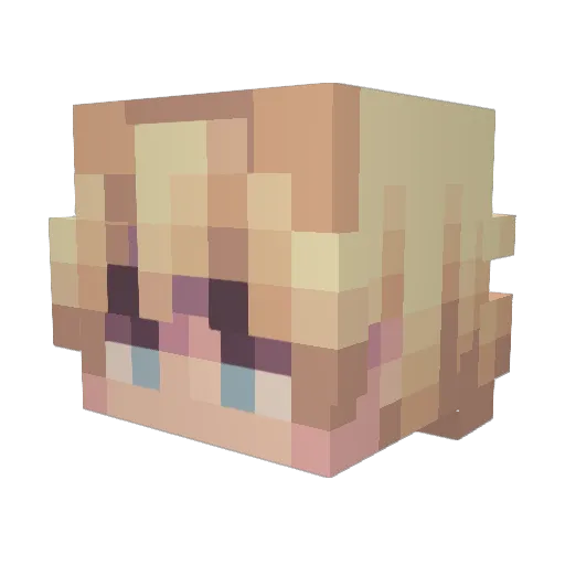 EST_08 Minecraft avatar head, 3D render