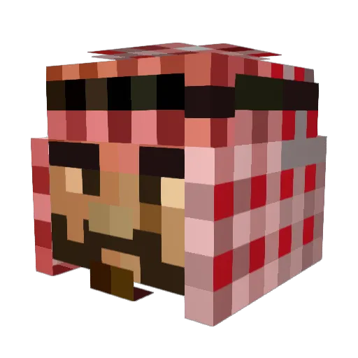 ESTlukas Minecraft avatar head, 3D render
