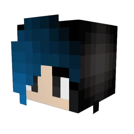 ES_23 Minecraft avatar head, 3D render