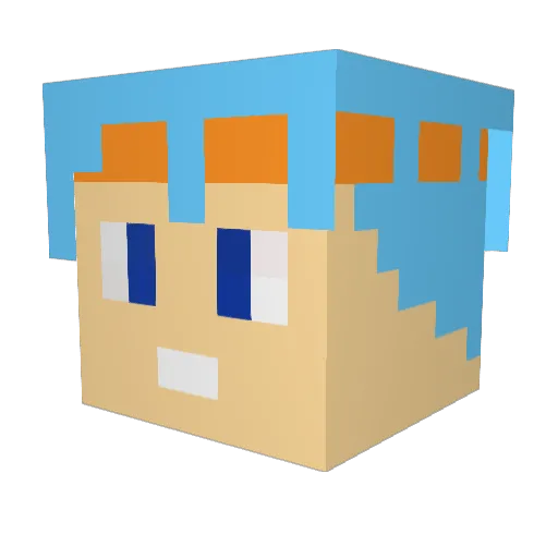ES_barygames Minecraft avatar head, 3D render