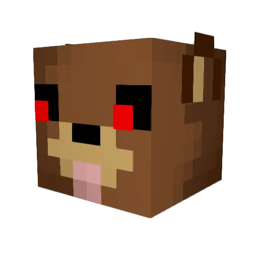 ESlice Minecraft avatar head, 3D render