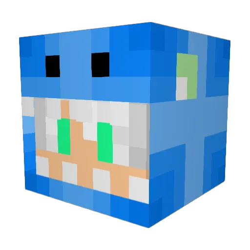 EStunYT Minecraft avatar head, 3D render