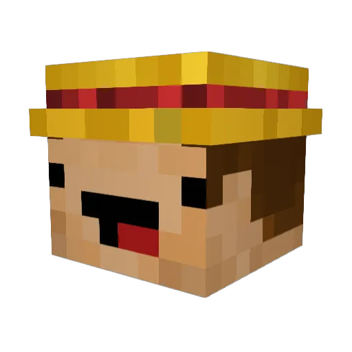 ET384 Minecraft avatar head, 3D render