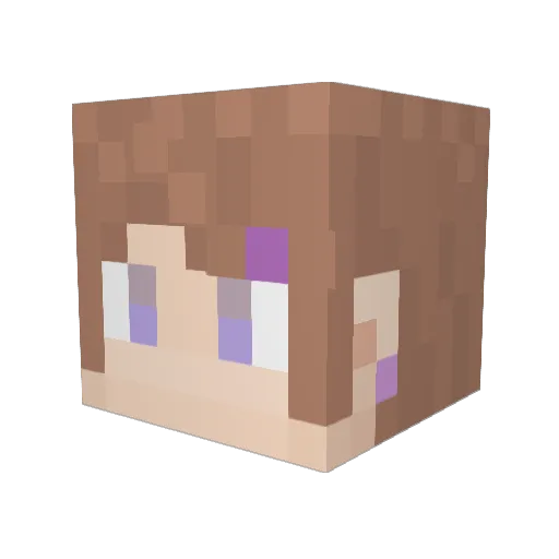ET8ET Minecraft avatar head, 3D render