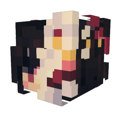 ETA1234 Minecraft avatar head, 3D render