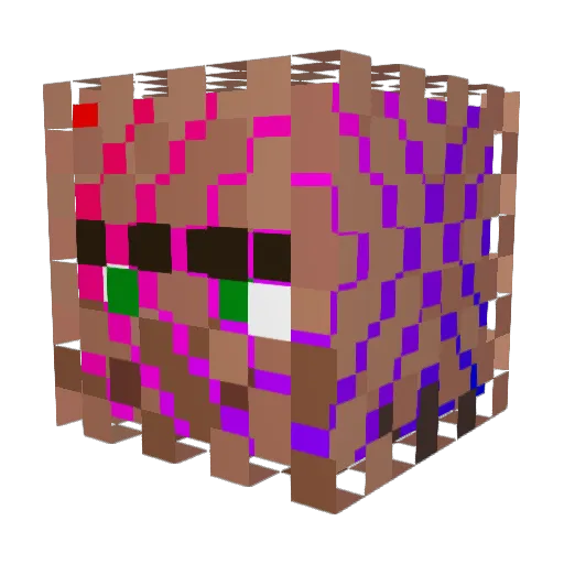 ETC_ALI Minecraft avatar head, 3D render