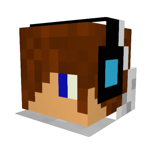 ETHANTITI Minecraft avatar head, 3D render