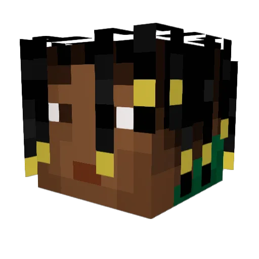 ETHMillionaire Minecraft avatar head, 3D render