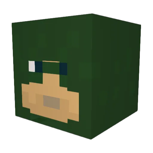 ETHUNNAR Minecraft avatar head, 3D render