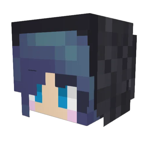 ETLuna Minecraft avatar head, 3D render