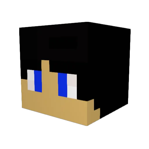 ETOFNZ Minecraft avatar head, 3D render