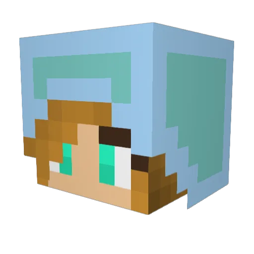 ETSUK0 Minecraft avatar head, 3D render