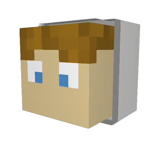 ETSandys Minecraft avatar head, 3D render