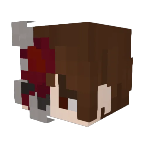 ET_69 Minecraft avatar head, 3D render