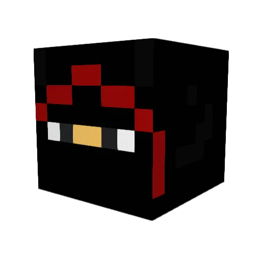 ETninja Minecraft avatar head, 3D render