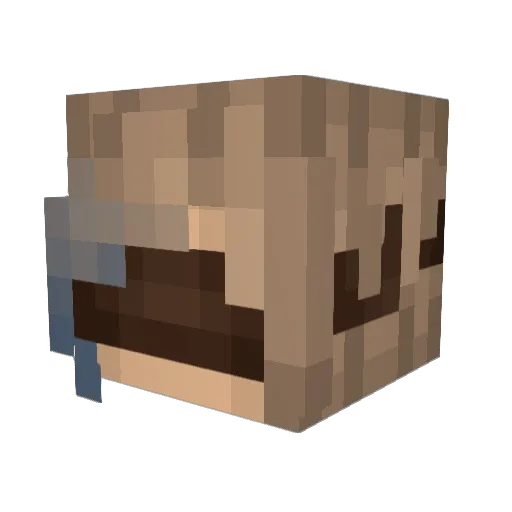 EToastie Minecraft avatar head, 3D render
