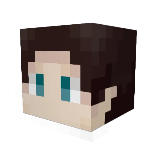 ETongQ Minecraft avatar head, 3D render