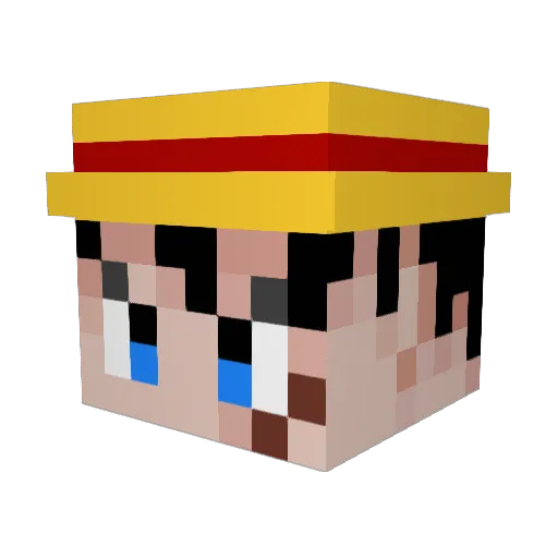 ETxON Minecraft avatar head, 3D render