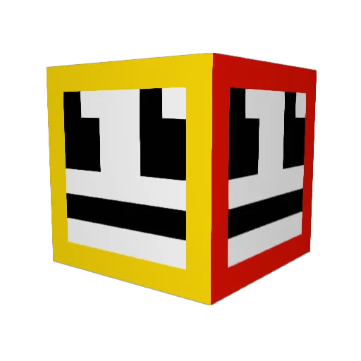 EUAN597 Minecraft avatar head, 3D render