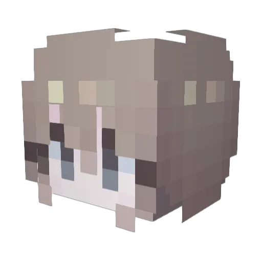 EUNHA12 Minecraft avatar head, 3D render