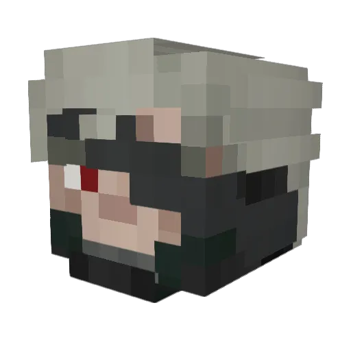 EUR0BEAT Minecraft avatar head, 3D render