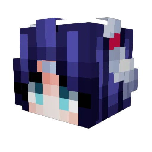 EUamei Minecraft avatar head, 3D render