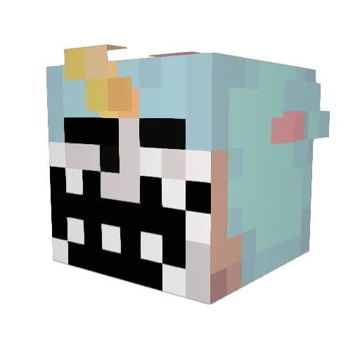 EUrrrp Minecraft avatar head, 3D render