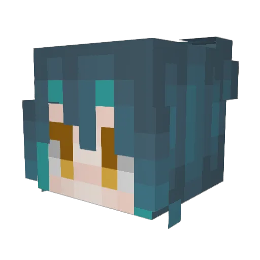EV1108 Minecraft avatar head, 3D render
