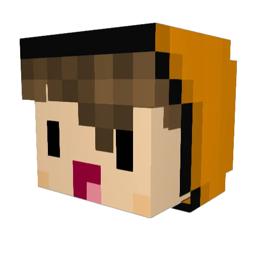 EVA13055 Minecraft avatar head, 3D render