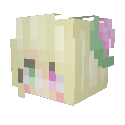 EVAAJULIAA Minecraft avatar head, 3D render