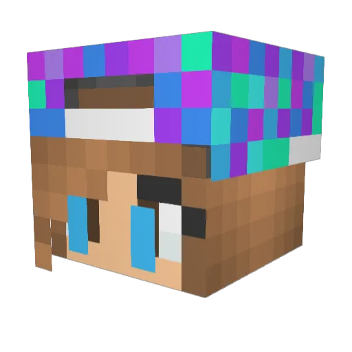 EVAPINSKE Minecraft avatar head, 3D render