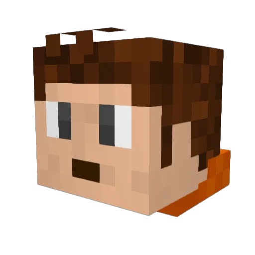 EVCrowd Minecraft avatar head, 3D render