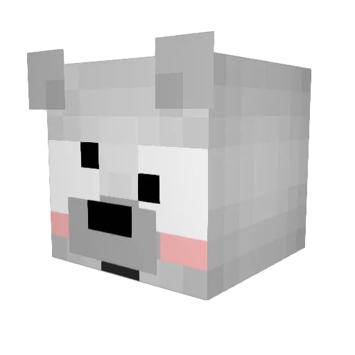 EVERY_ONE_ Minecraft avatar head, 3D render