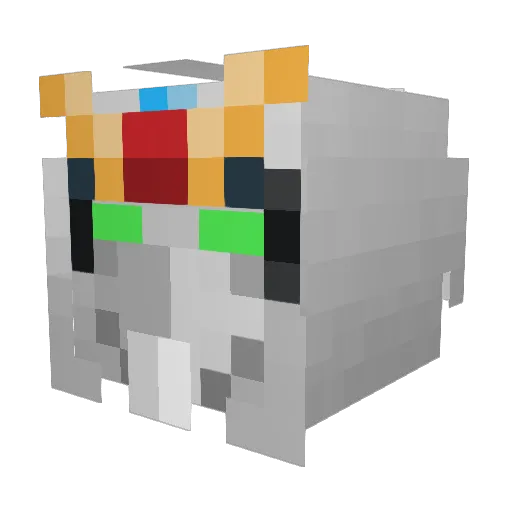EVIL_DCed Minecraft avatar head, 3D render