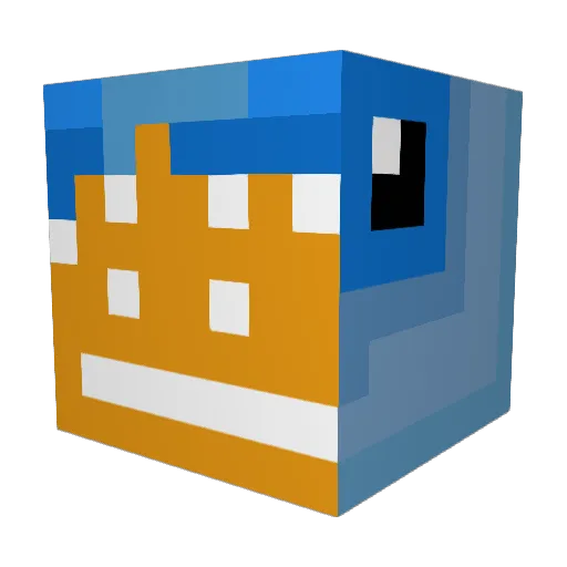 EVIL_ORANGEGUY Minecraft avatar head, 3D render