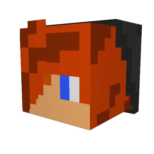 EVNYC Minecraft avatar head, 3D render