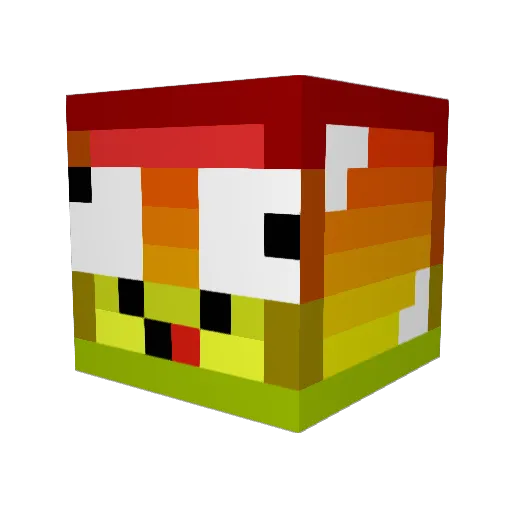 EVOCHKA1 Minecraft avatar head, 3D render
