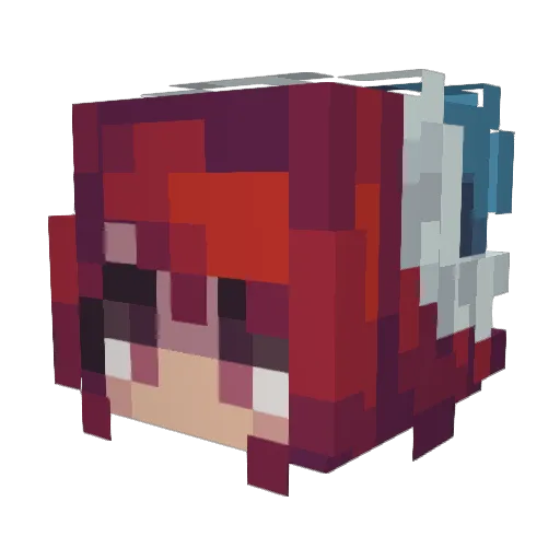 EVavocado Minecraft avatar head, 3D render